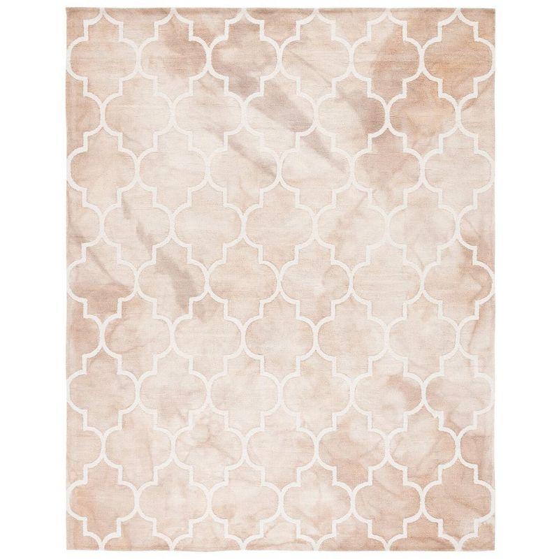 Ivory and Beige 8' x 10' Hand-Tufted Wool Rug