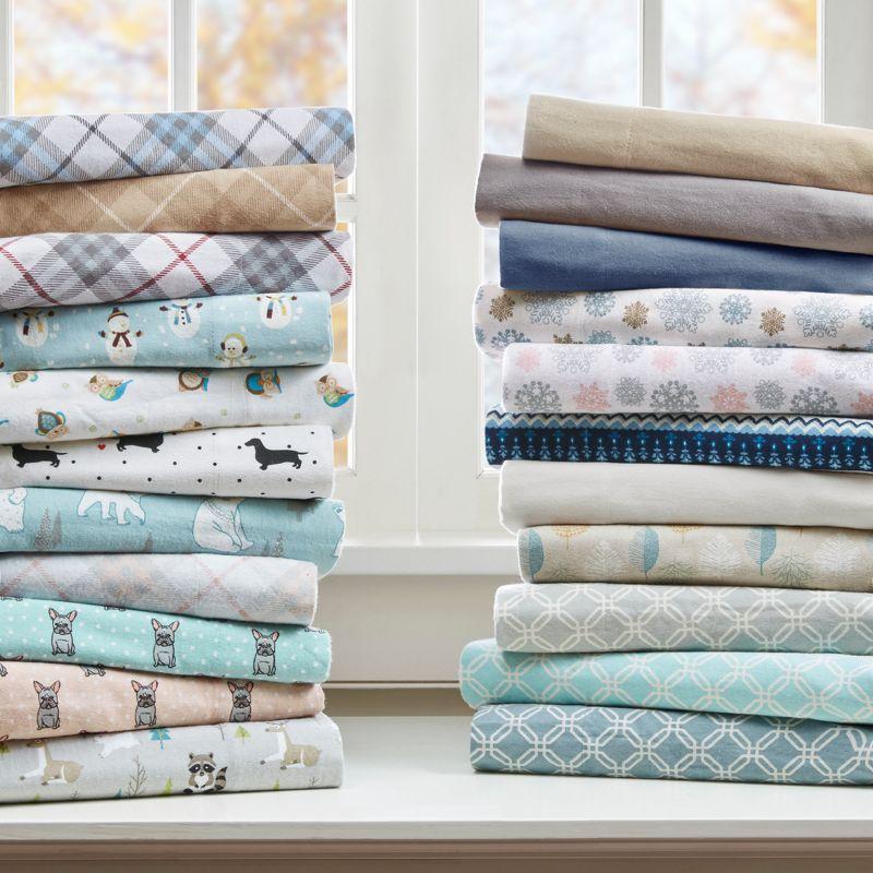 Madison Park Cozy Flannel 100% Cotton Sheet Set