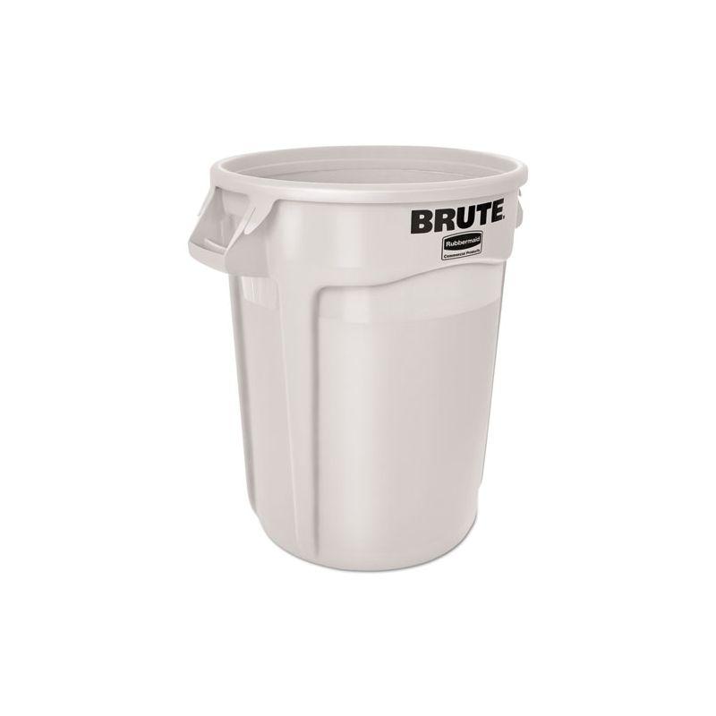 White 20-Gallon Round Plastic Touchless Trash Can