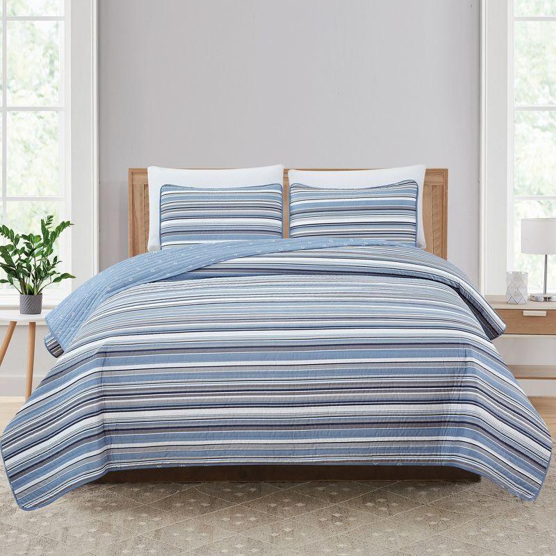 Elise Striped Quilt Set