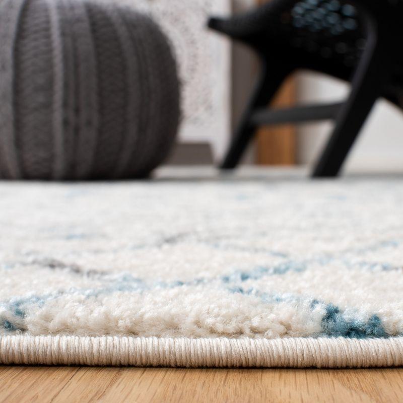 Tulum TUL270 Power Loomed Accent Rug - Ivory/Turquoise - 2'x5' - Safavieh.