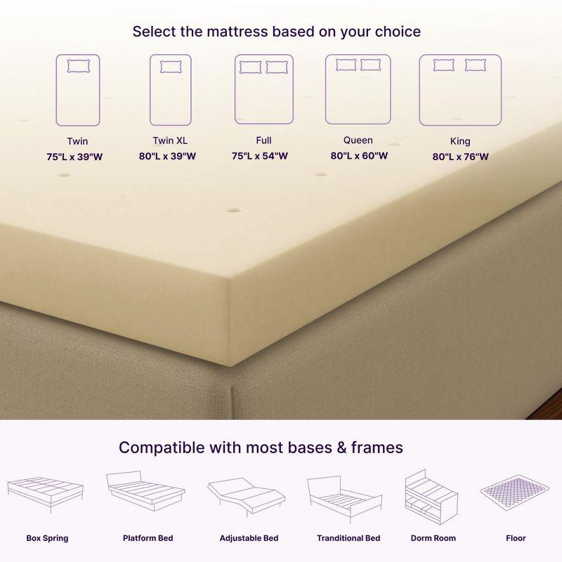 Nap Queen 4'' Ventilated Memory Foam Mattress Topper