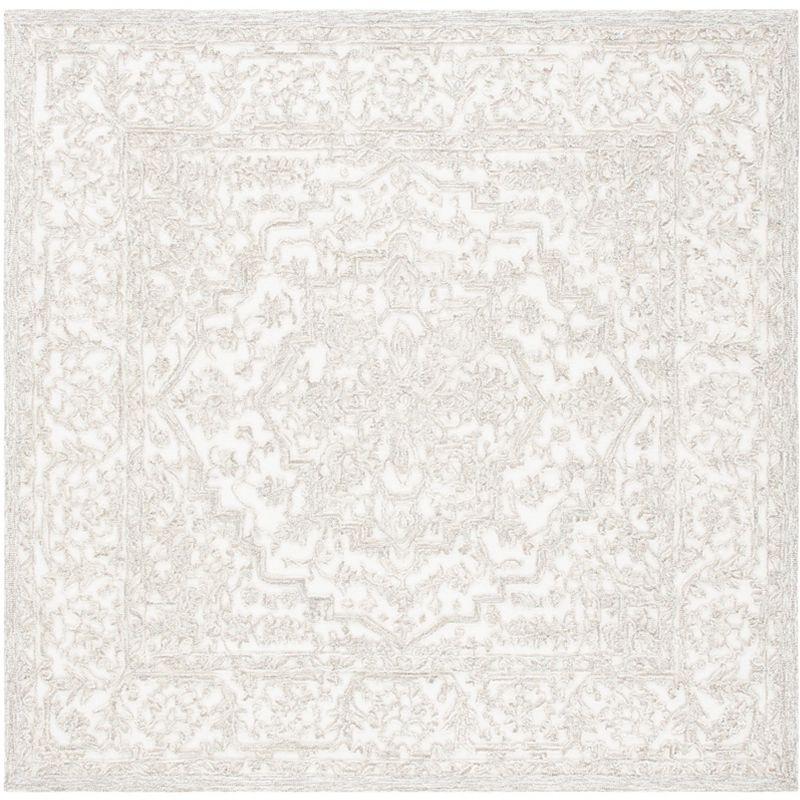 Trace TRC302 Hand Tufted Area Rug - Ivory/Natural - 6'x6' - Safavieh.