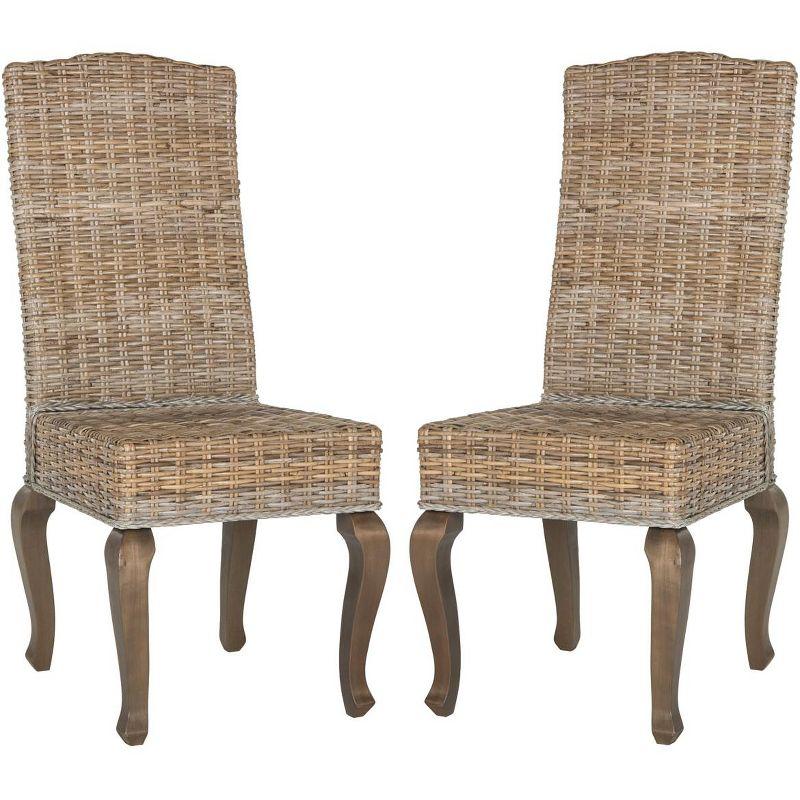 Milos Dining Chair (Set of 2) - Grey - Safavieh
