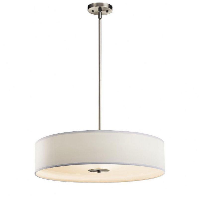 24" 3 Light Convertible Pendant Brushed Nickel