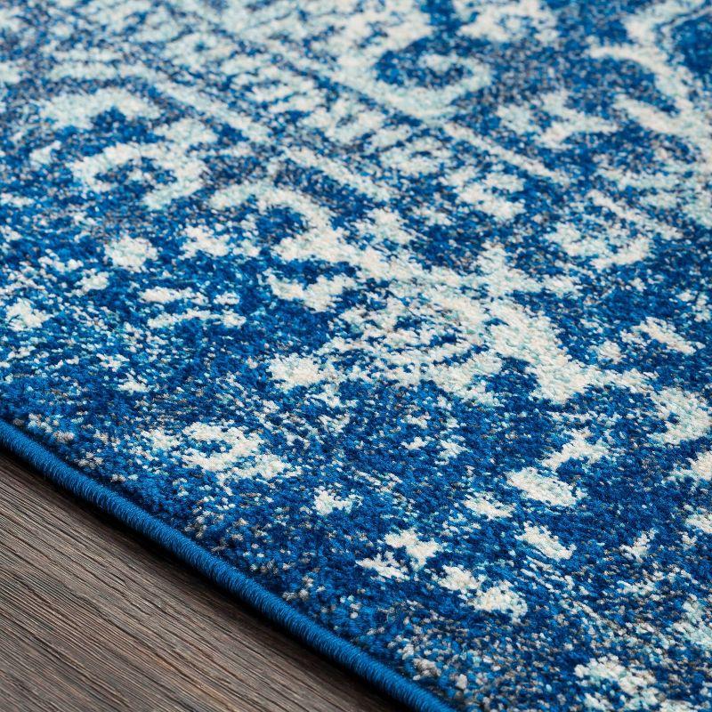 Livabliss 7'10"x10'3" Worsham Traditional Rug Dark Blue: Stain & Fade-Resistant, Medium Pile, Indoor Use