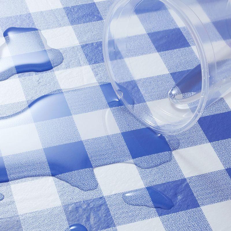 Fitted Vinyl Tablecloth W/ Flannel Backing, Checkered