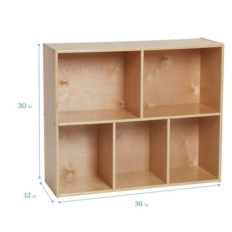 ECR4Kids Streamline 5-Compartment Storage Cabinet, Classroom Furniture