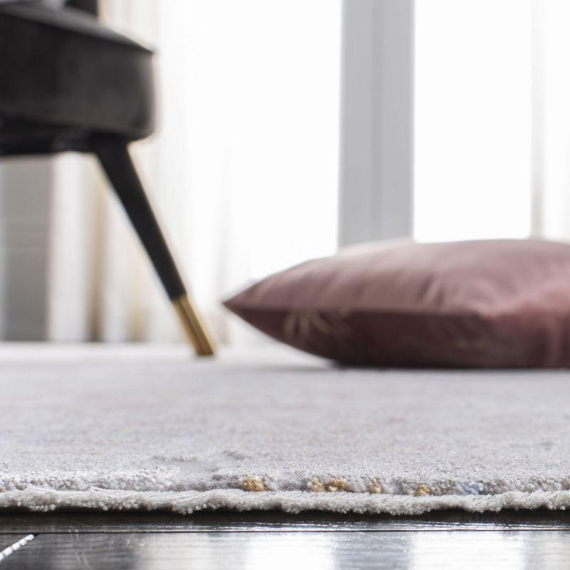 Valencia VAL405 Power Loomed Indoor Area Rug - Grey/Gold - 4'x6' - Safavieh