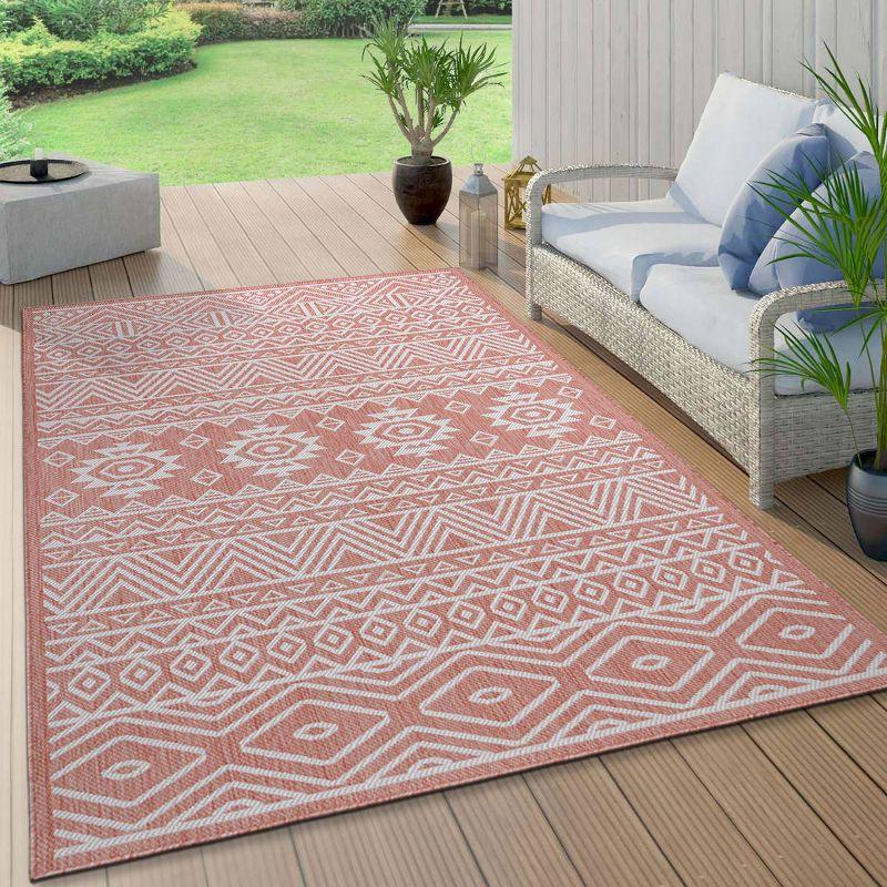 Terra Geometric Flat Woven Indoor/Outdoor Area Rug