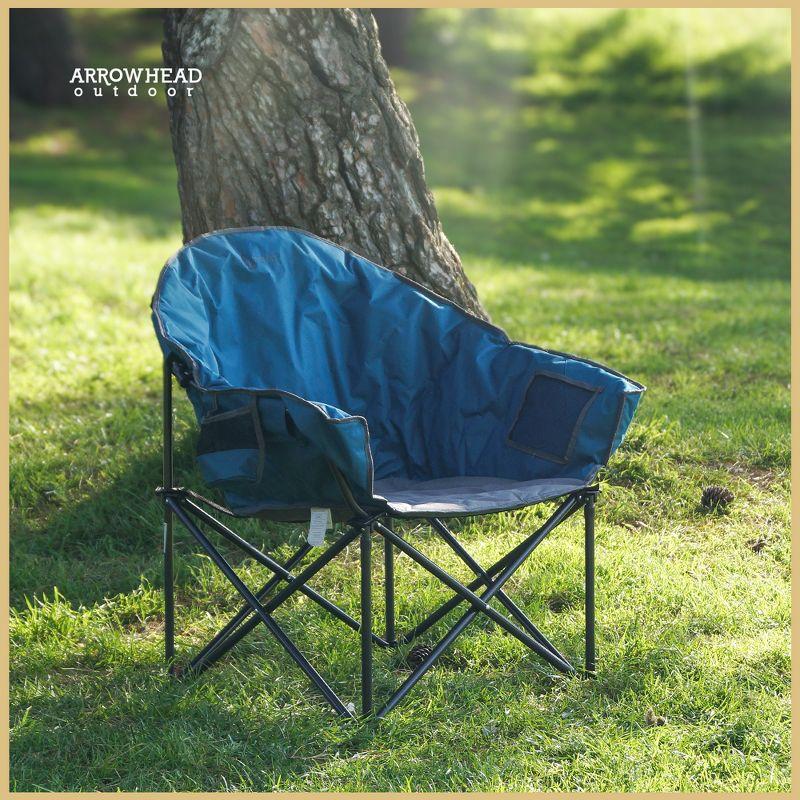 ARROWHEAD Outdoor Folding Camping Chair with Cushions
