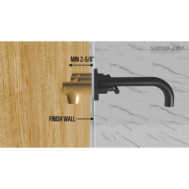 Chrome Wall-Mounted Bathroom Sink Faucet with Dual Handles