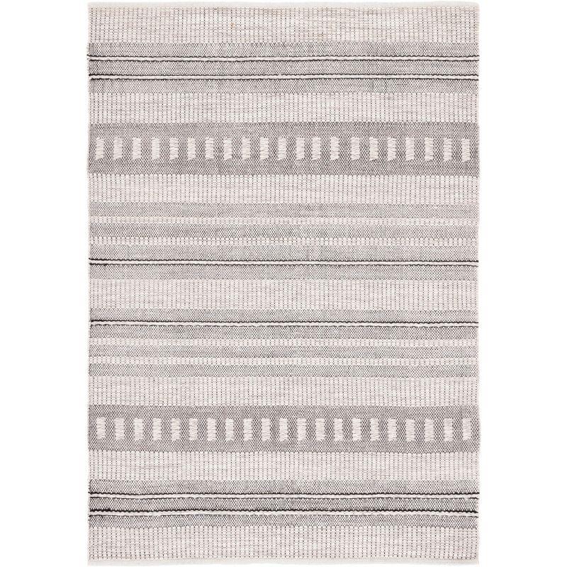 Handmade Natura Wool Area Rug - 3' x 5', Black and Grey