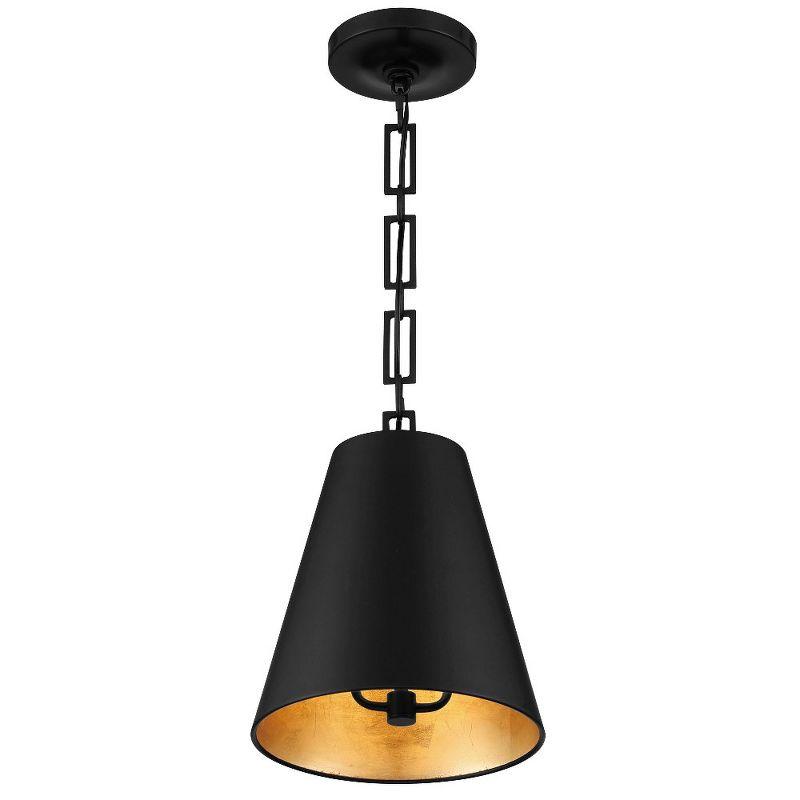 Crystorama Lighting Alston 2 - Light Chandelier in  Matte Black/Antique Gold