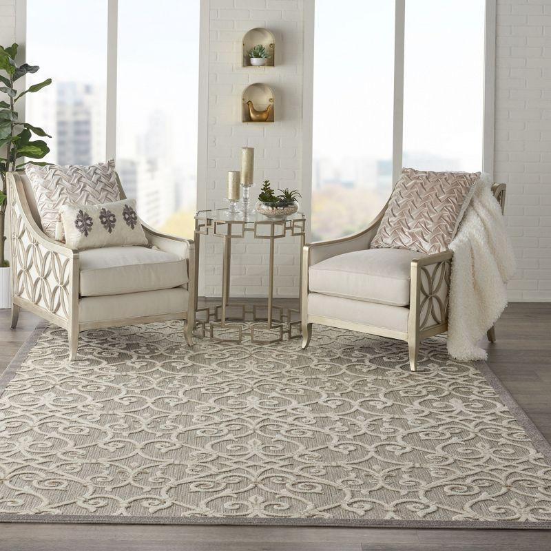 Nourison Aloha Contemporary Scroll Outdoor Rug