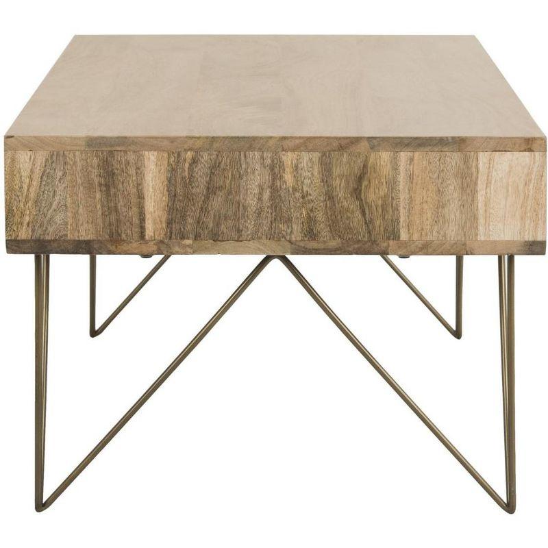 Marigold Coffee Table - Natural/Brass - Safavieh