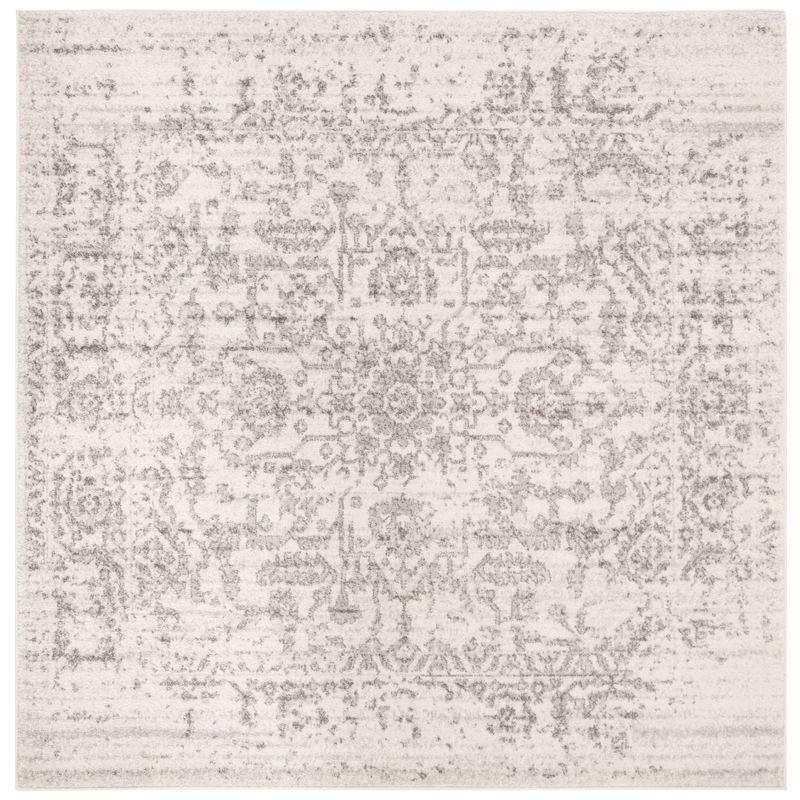 Madison MAD603 Power Loomed Indoor Accent Rug - Silver/Ivory - 3'x3' - Safavieh