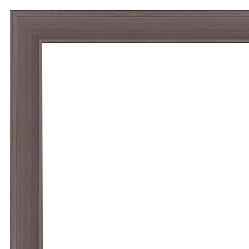 Plastic Framed Wall Mounted Accent Mirror in Nickel