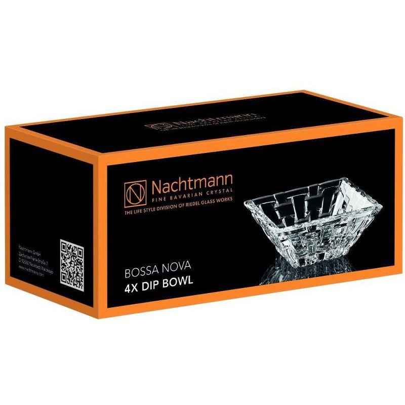 Bossa Nova 4-Piece Clear Glass Dessert Dip Bowl Set