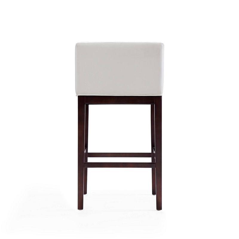 Kingsley Mid-Century Ivory Beech Wood Barstool Trio