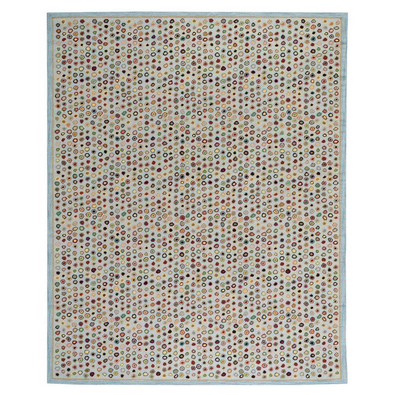 Cat'S Paw Blue Hand Micro Hooked Wool Rug
