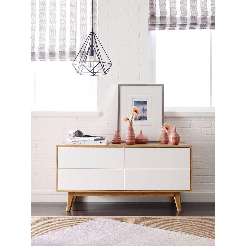 Giselle Light Oak and White Media Console