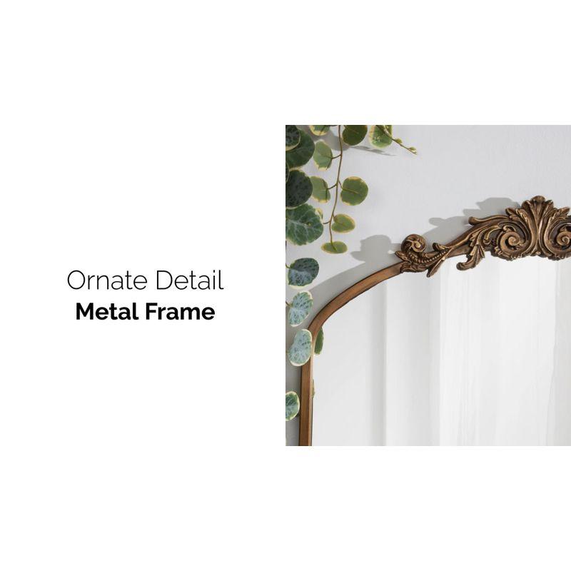 24" x 36" Arendahl Traditional Arch Decorative Wall Mirror Gold - Kate & Laurel All Things Decor