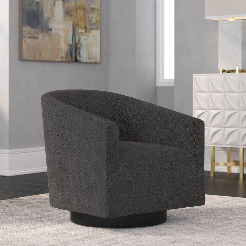 Donovan Upholstered Swivel Barrel Chair