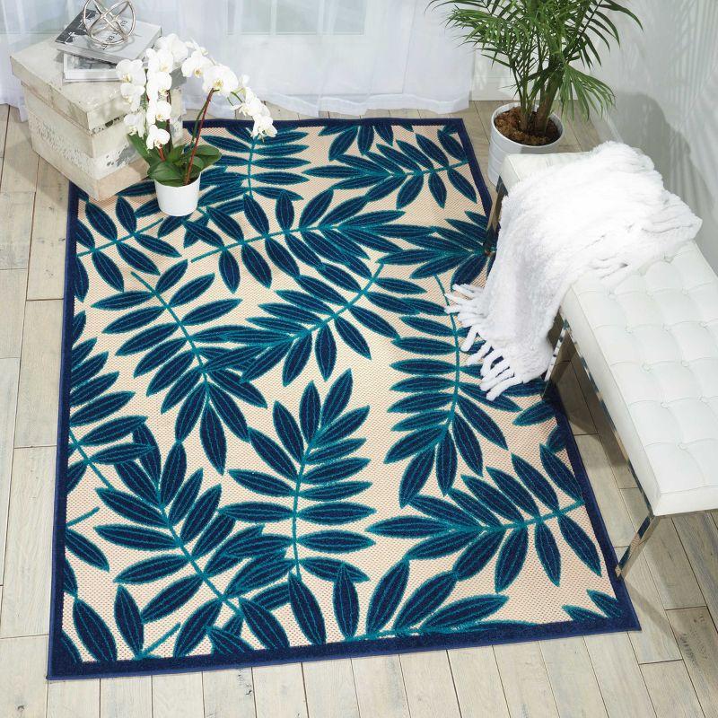 Nourison Aloha Floral Leaf Outdoor Area Rug