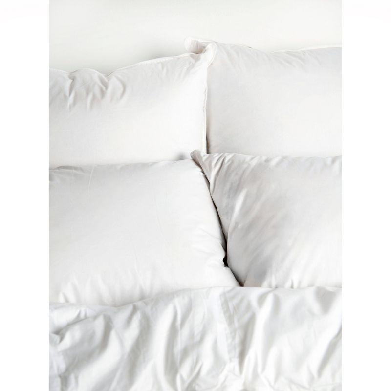 2 Pack Firm White Duck Feather & Down Bed Pillow | BOKSER HOME