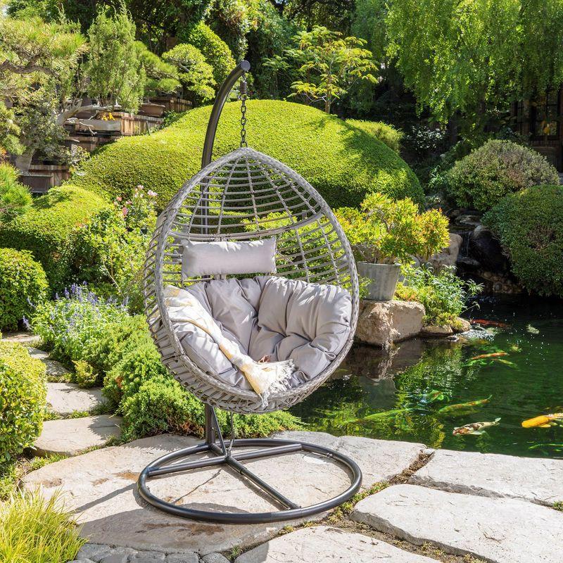 Dakota Fields Versatile Boho Hanging Chair - Elevate Indoor and Outdoor Relaxation with Style