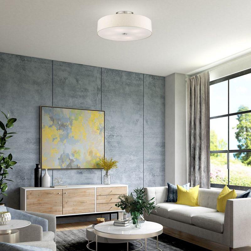 Livex Lighting Meridian 6 - Light Semi-Flush Mount in  Brushed Nickel