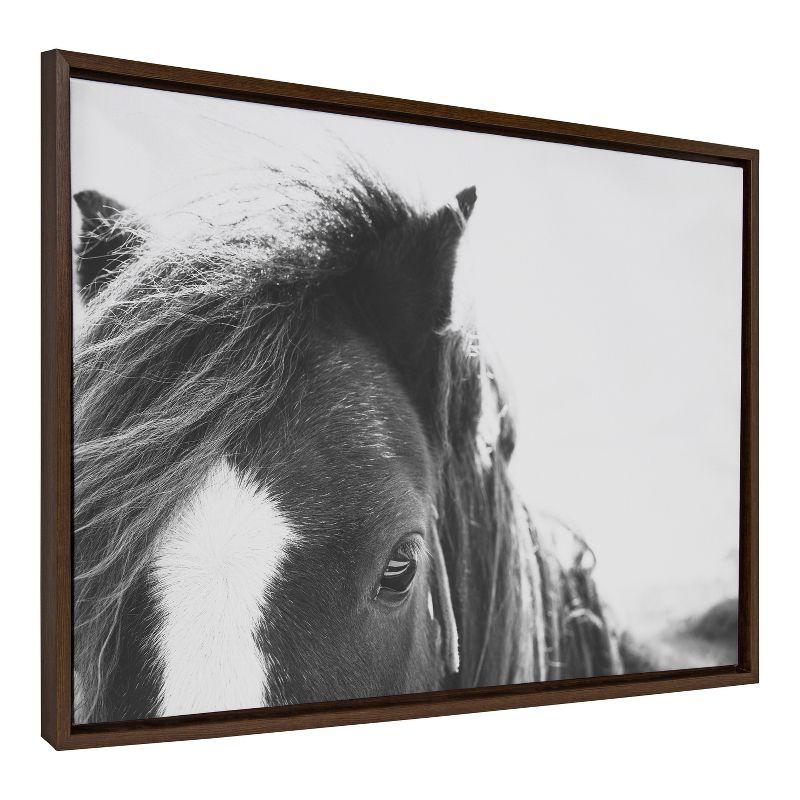 23" x 33" Sylvie Noble BW Framed Canvas by Alicia Abla Brown: Kate & Laurel, Wall Decor, Animal Art