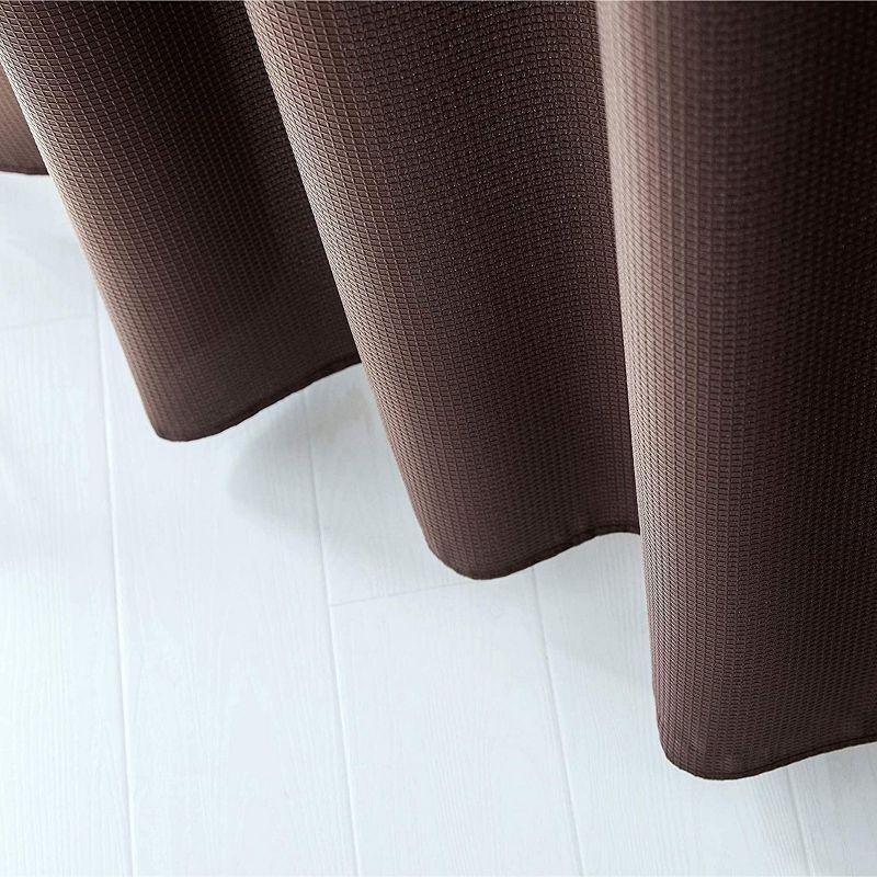 Dainty Home Complete Shower Curtain With Detachable Liner - Brown
