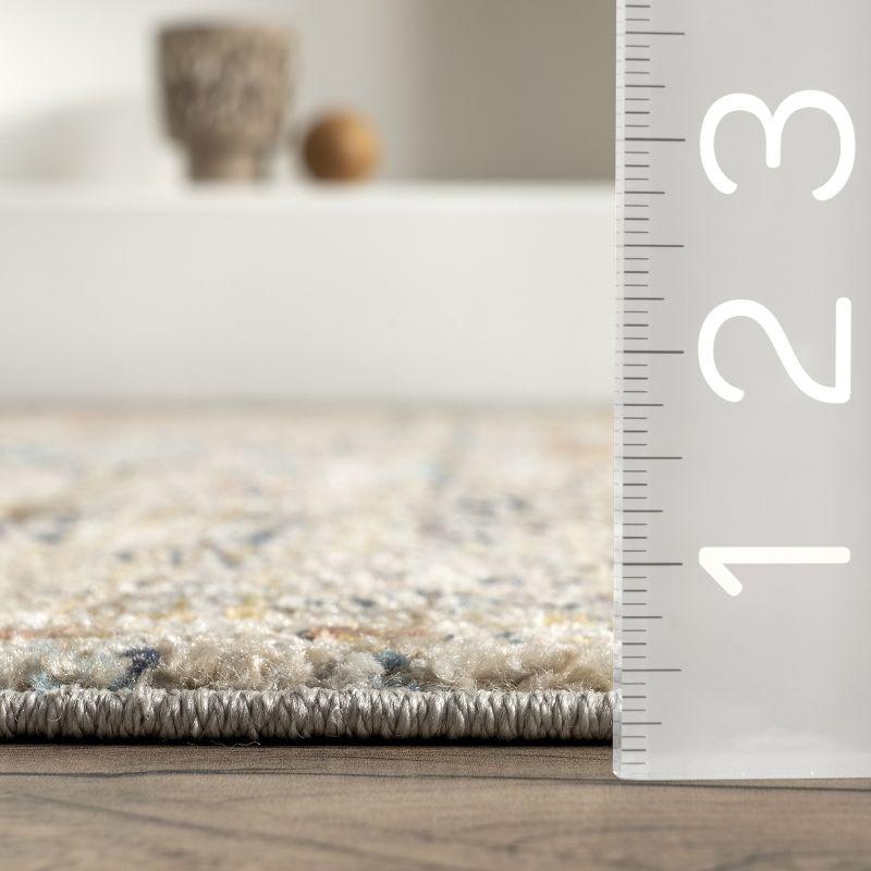 Nuloom Marley Medallion 7x9 Indoor Area Rug for Living Room Bedroom Dining Room Kitchen, Beige/Ivory