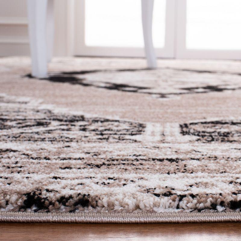 Vintage Hamadan VTH228 Power Loomed Indoor Area Rug - Brown/Ivory - 4'x6' - Safavieh