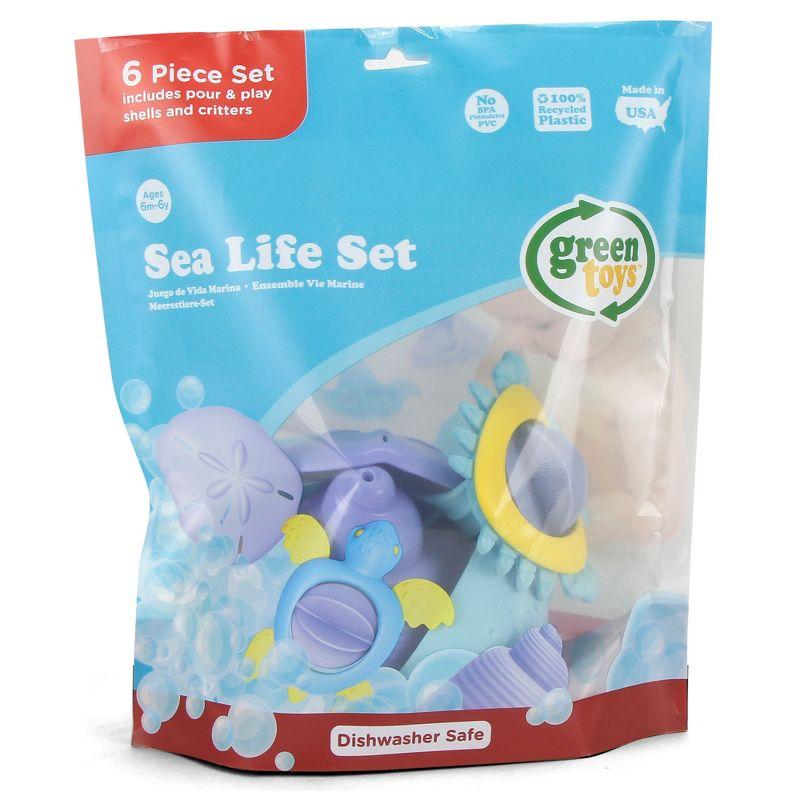 Blue and Yellow Recycled Plastic Sea Life Bath Toy Set