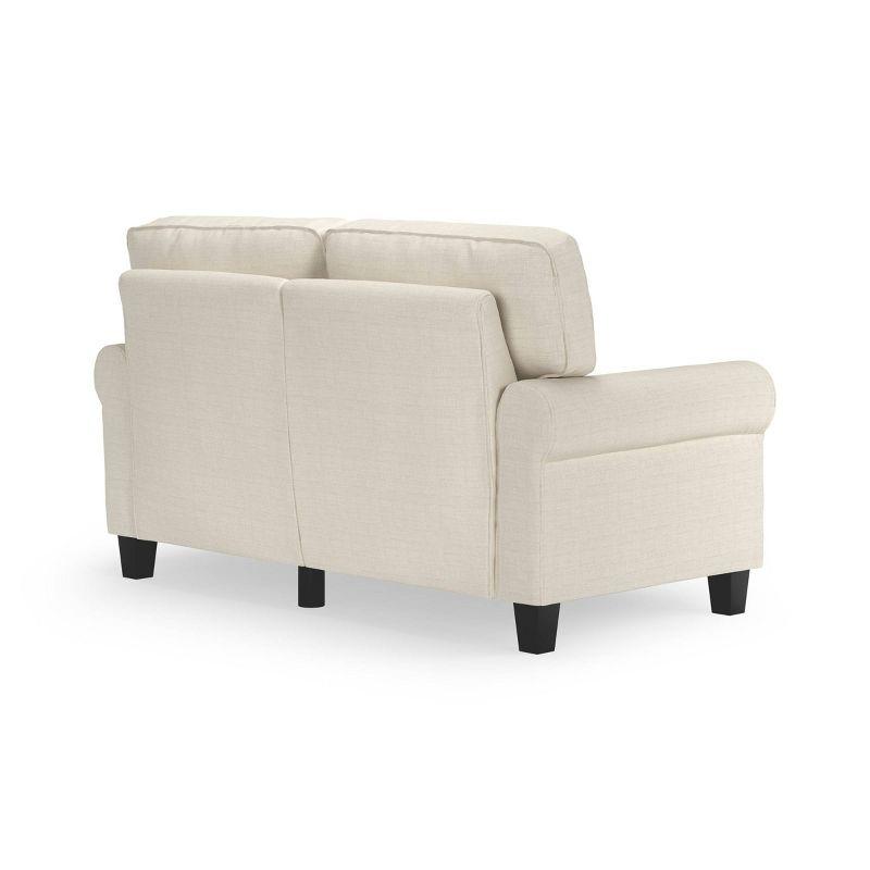 Serta Copenhagen 61" Rolled Arm Sofa, Easy Care Fabric, Soft Pillow Back, Pocket Coil Seat Cushions