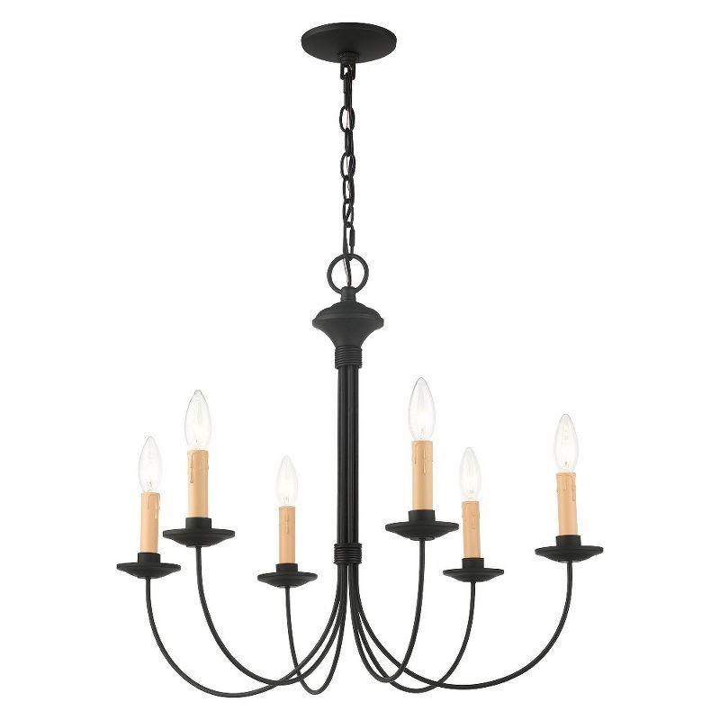 Livex Lighting Heritage 6 - Light Chandelier in  Black