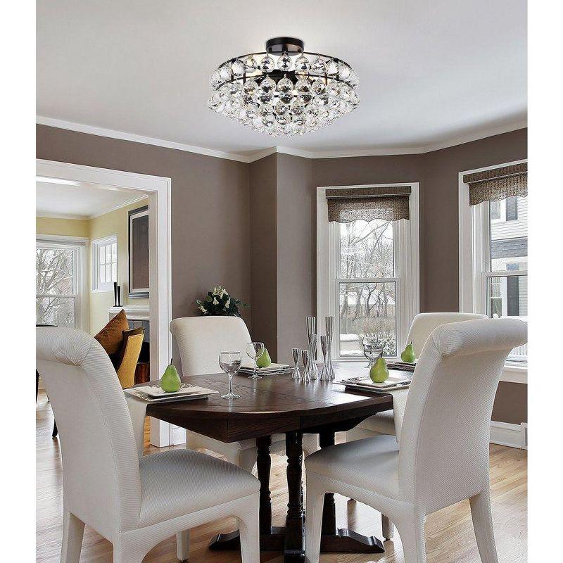 Elegant Lighting Savannah 18 inch flush mount in black