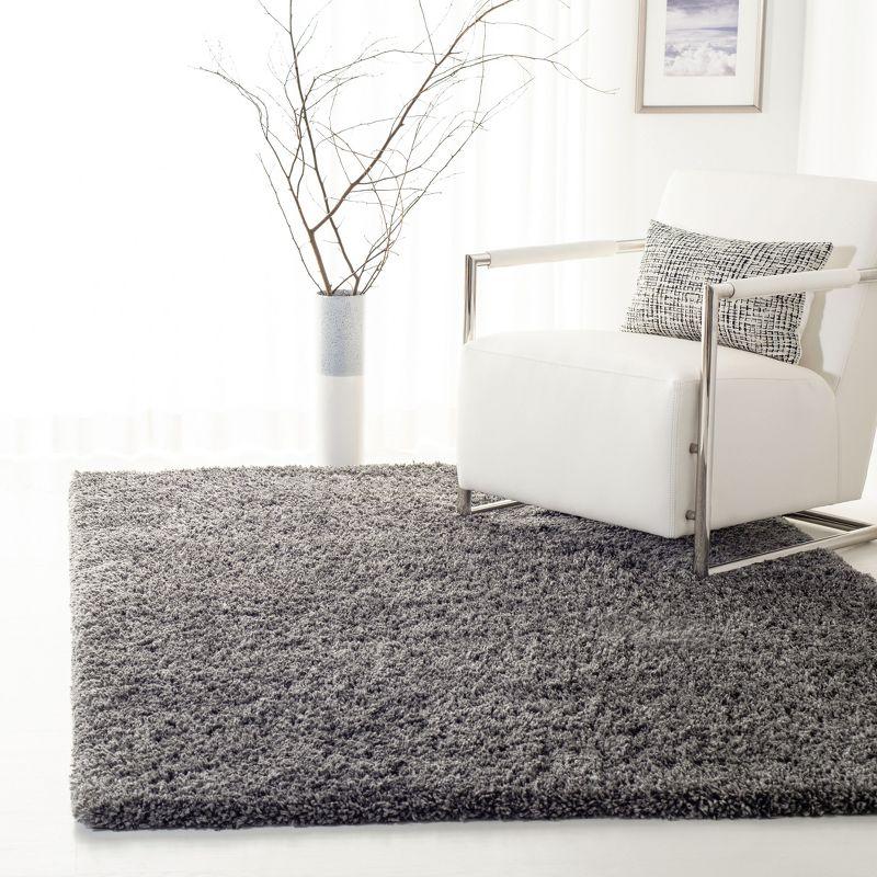 Fontana Shag 800 FNT800 Power Loomed Indoor Area Rug - Silver - 5'3"x7'6" - Safavieh