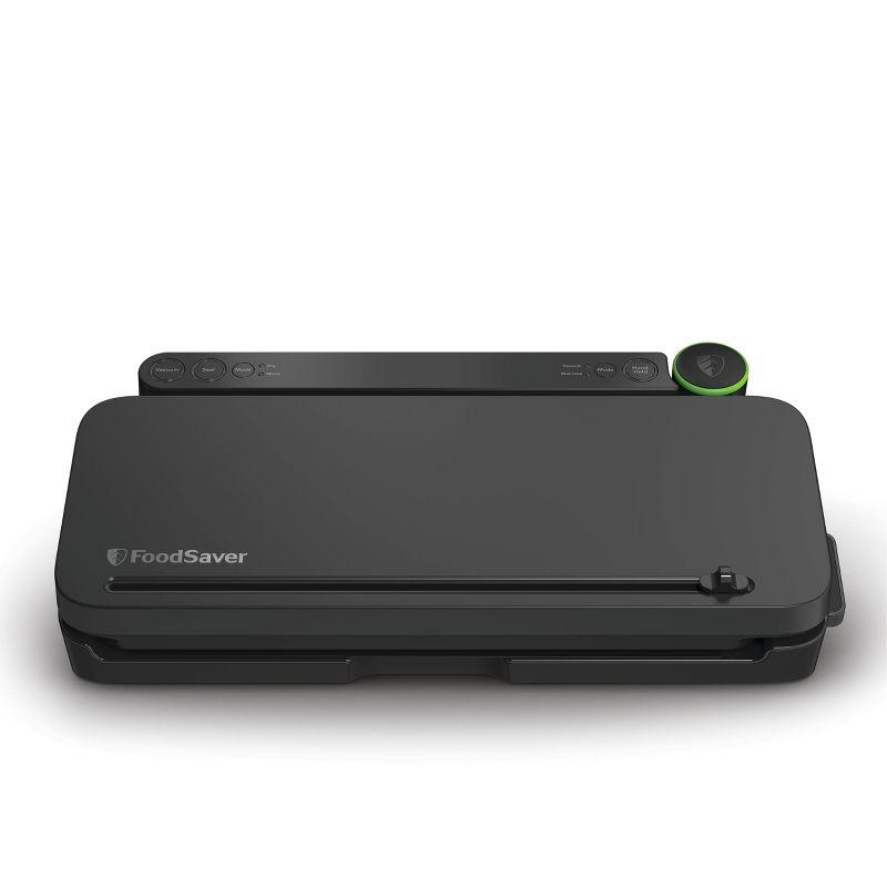 FoodSaver Premier Vacuum Sealer: Dry/Moist/Marinate Modes, Roll Storage, Cutter Bar, Bags & Roll Kit, Black, Plastic