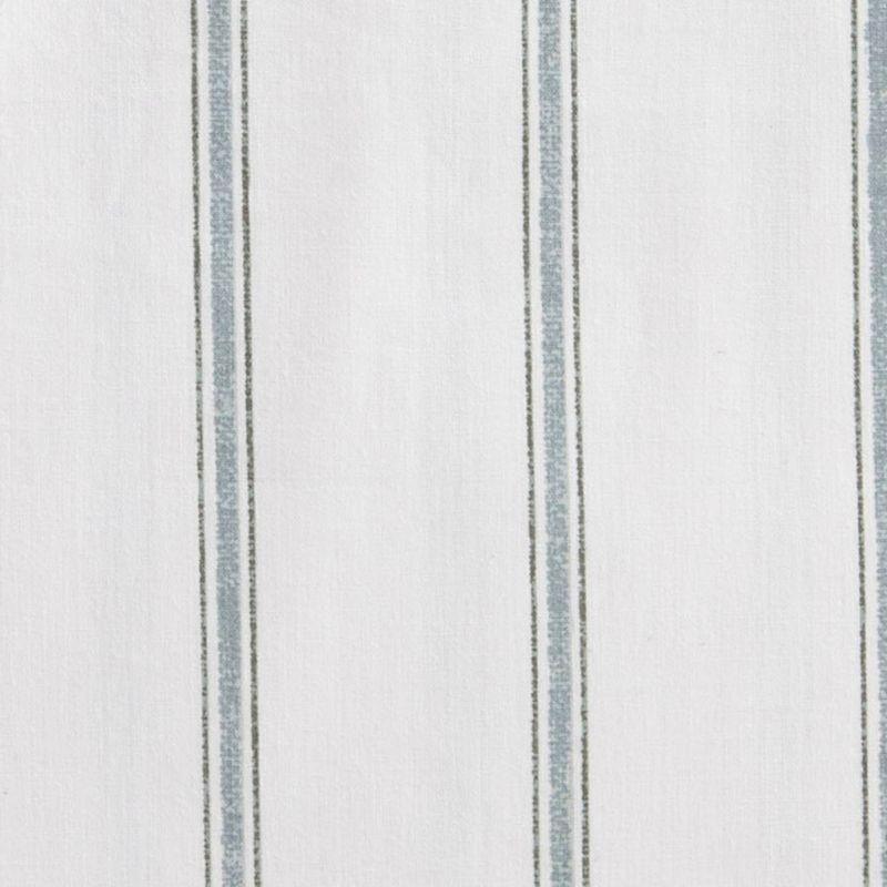 Twin Printed Pattern Percale Cotton Sheet Set Green Stripe - Stone Cottage