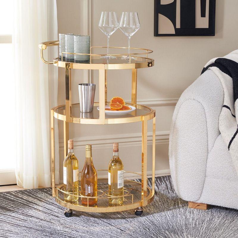 Rio 3 Tier Round Bar Cart  - Safavieh