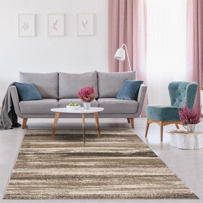 Abstract Brown Area Rug