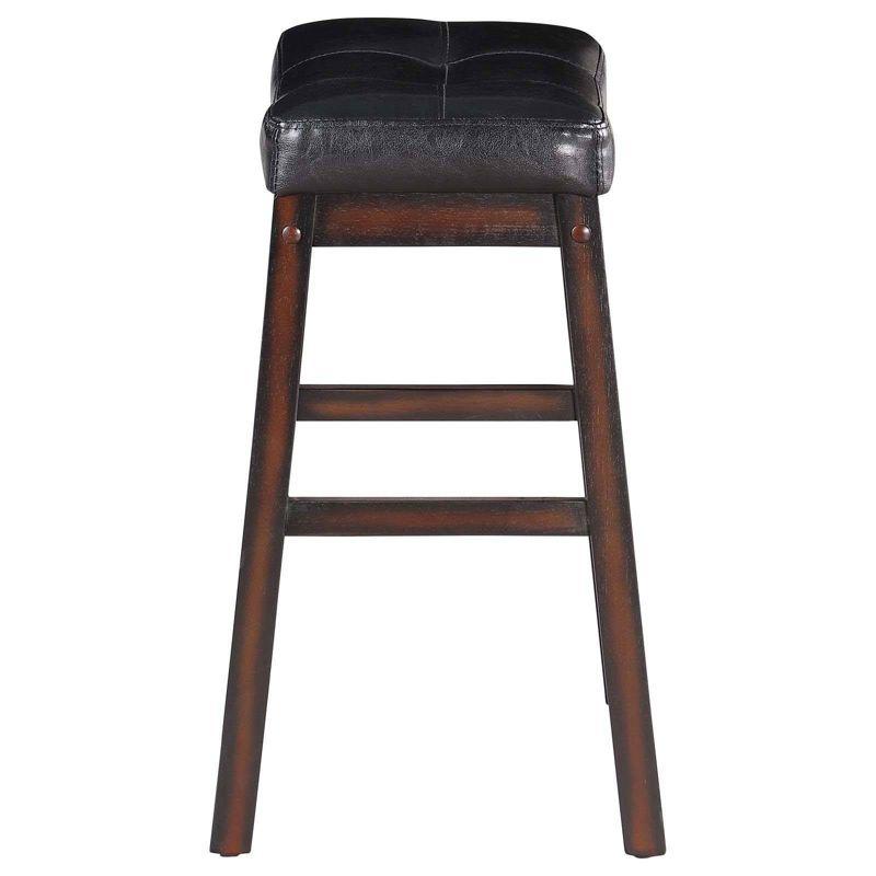 Coaster Set of 2 Donald Transitional Upholstered Counter Height Barstools Black/Cappuccino