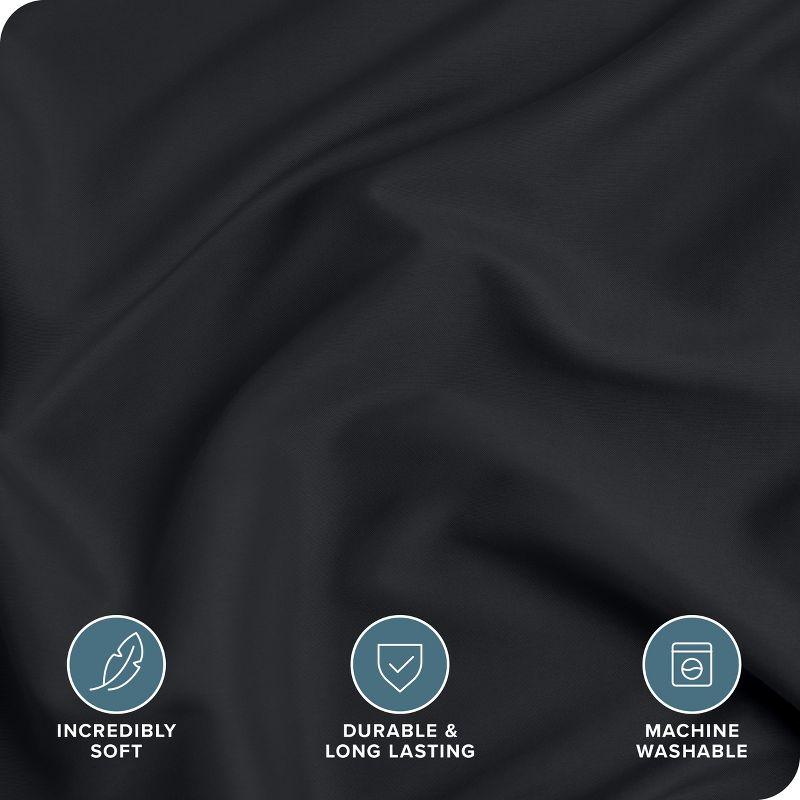 Full Black Double Brushed Duvet Cover Set by Bare Home