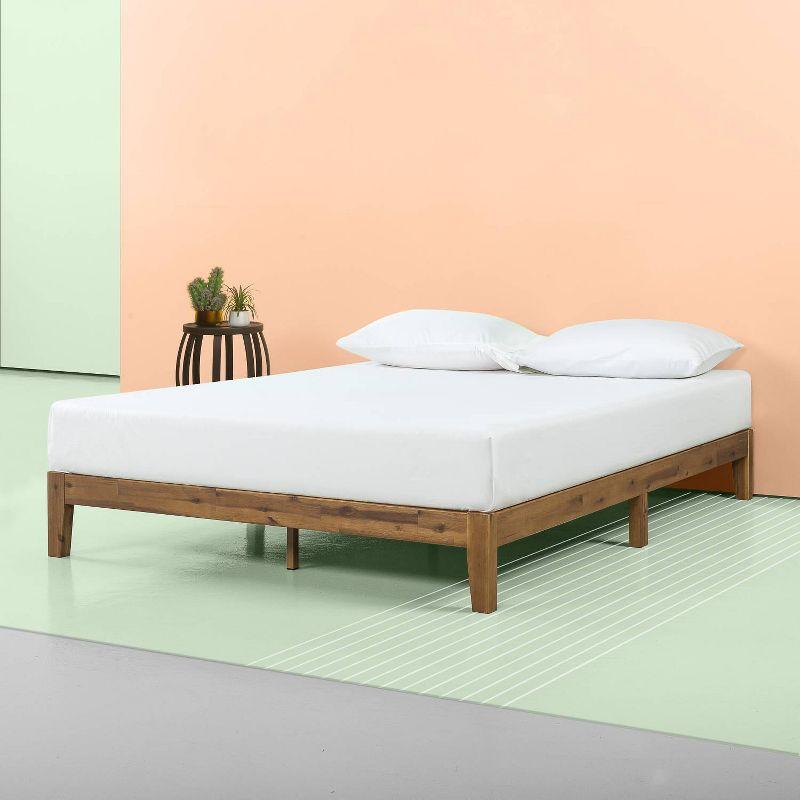 Lucinda Queen Solid Wood Platform Bed Frame with Slats