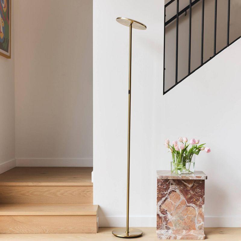 Brightech Sky Industrial 63 in. Dimmable LED Floor Lamp with Adjustable Head