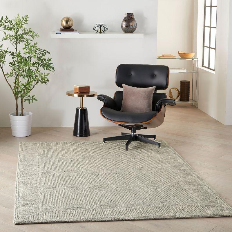 Nourison Vail Contemporary Indoor Area Rug Grey 3'9" x 5'9"